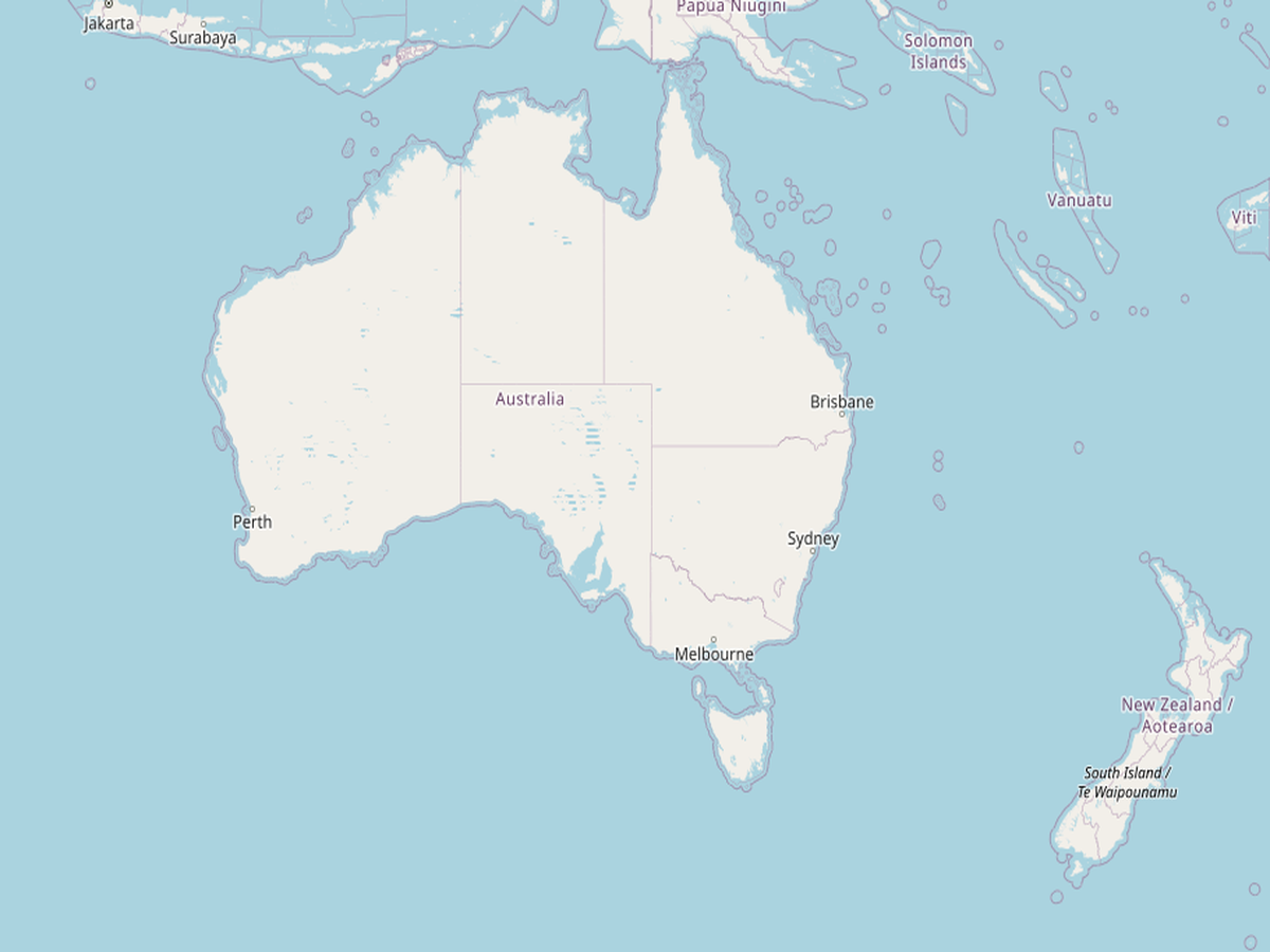 Map of Australia and New Zealand with Silcom office city locations
