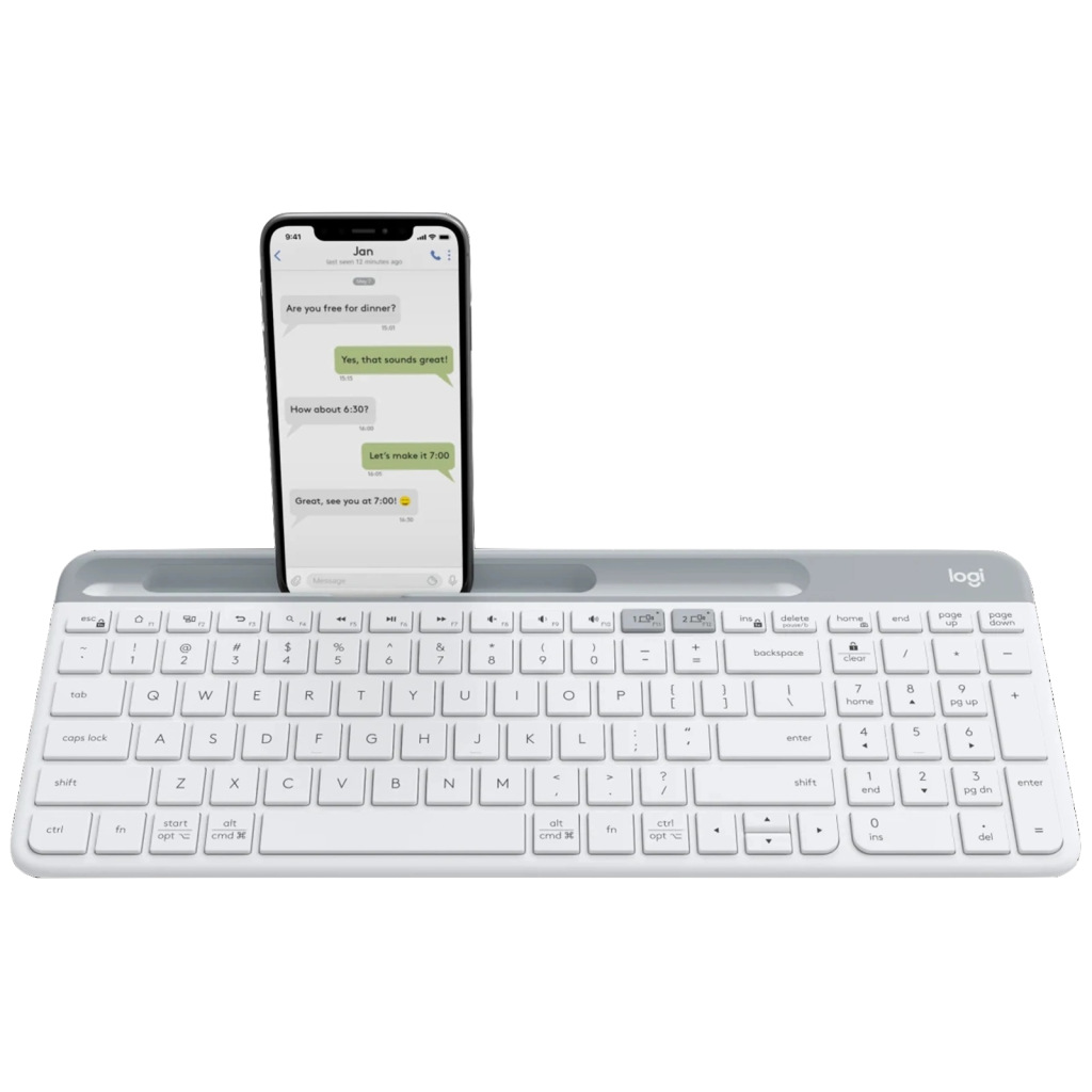 Logitech K580 Slim Multi-Device Wireless Keyboard - White2