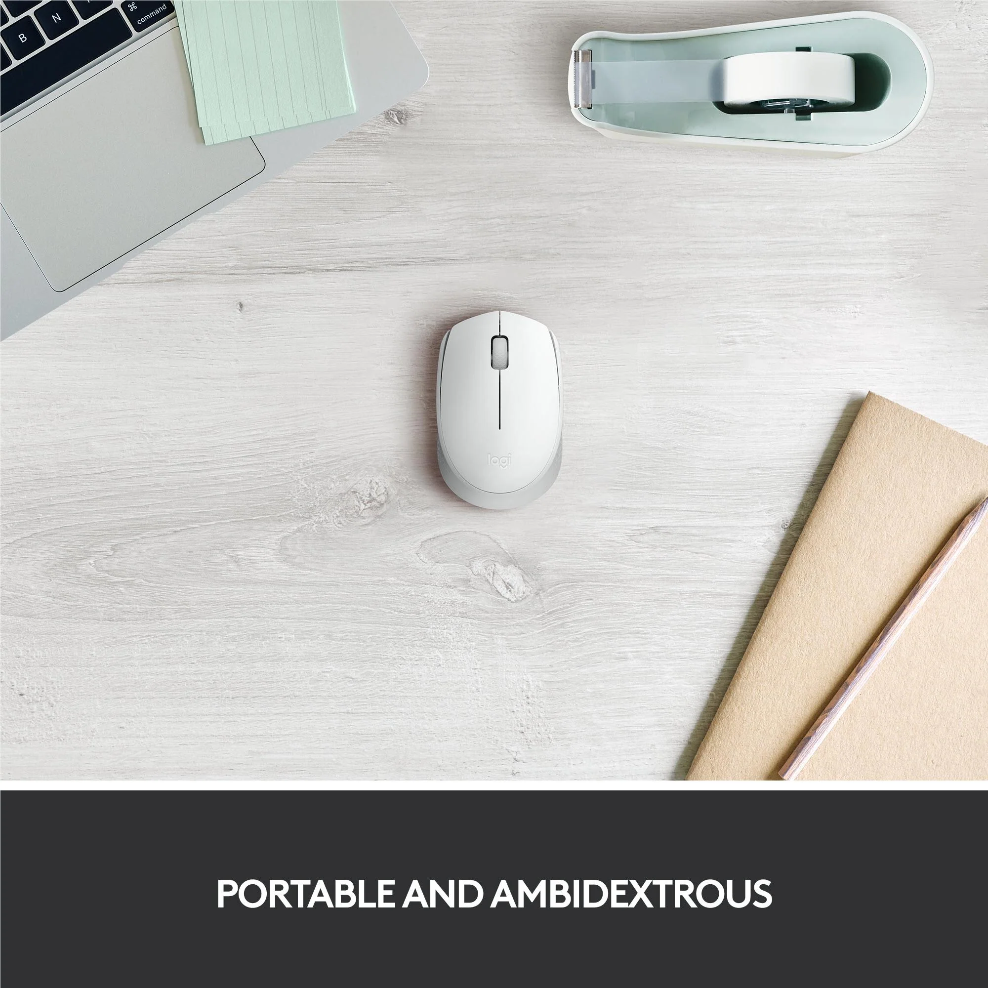 Logitech M171 Wireless Mouse (Off White)3