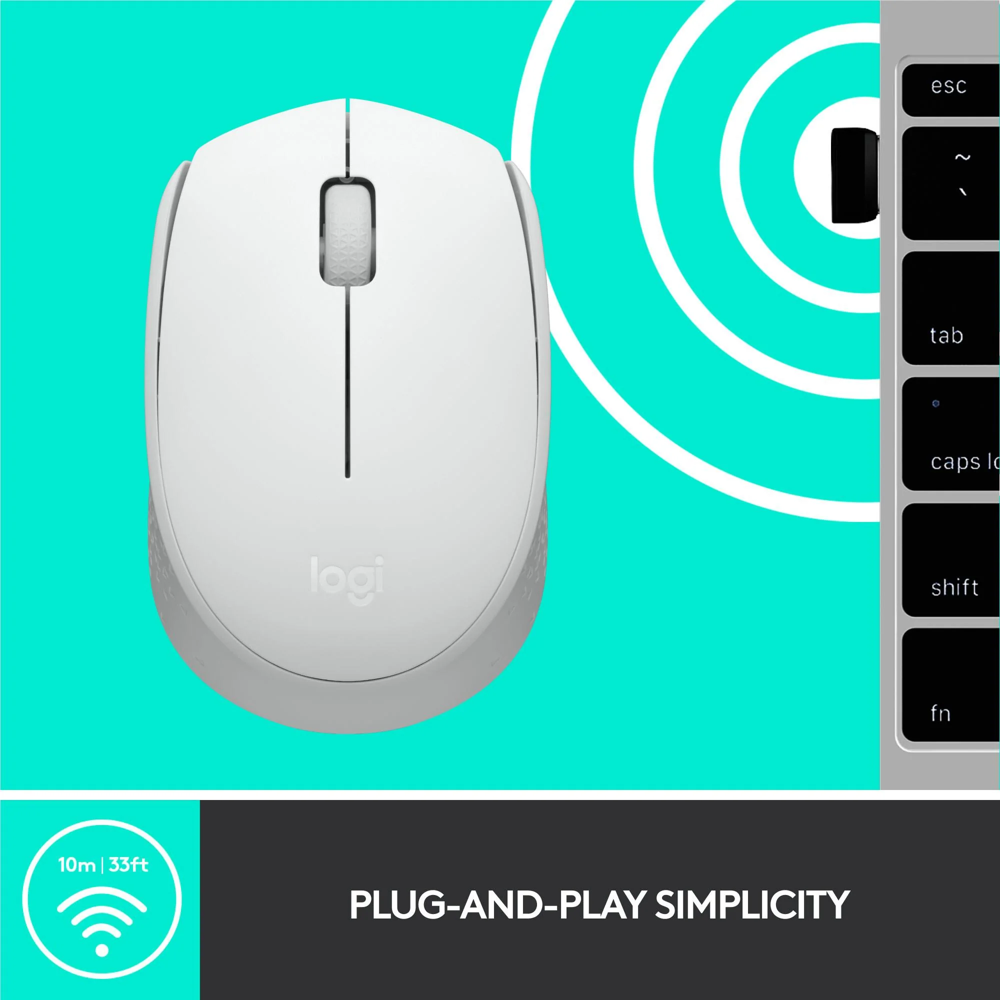 Logitech M171 Wireless Mouse (Off White)5