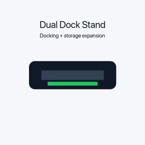 Satechi dual dock stand with NVMe enclosure product listing image