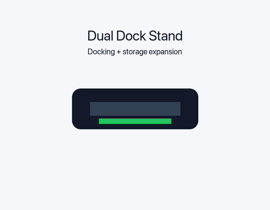 Satechi dual dock stand with NVMe enclosure product listing image